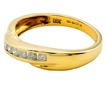 18ct Gold Diamond 0.25cts Half Eternity Ring size N